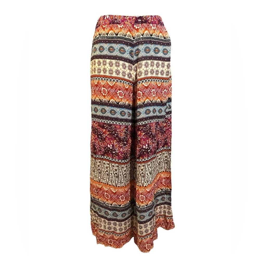 Vibrant Boho Wide-Leg Pants